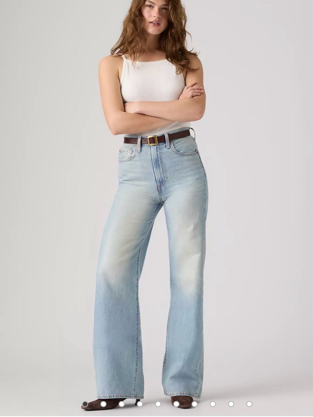 Levi's Light Blue Wide Leg Jeans - Flare Silhouette